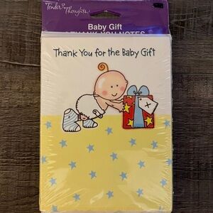 💞 New Pack of 8 Baby Shower Gift Thank You Note Cards & Envelopes Set